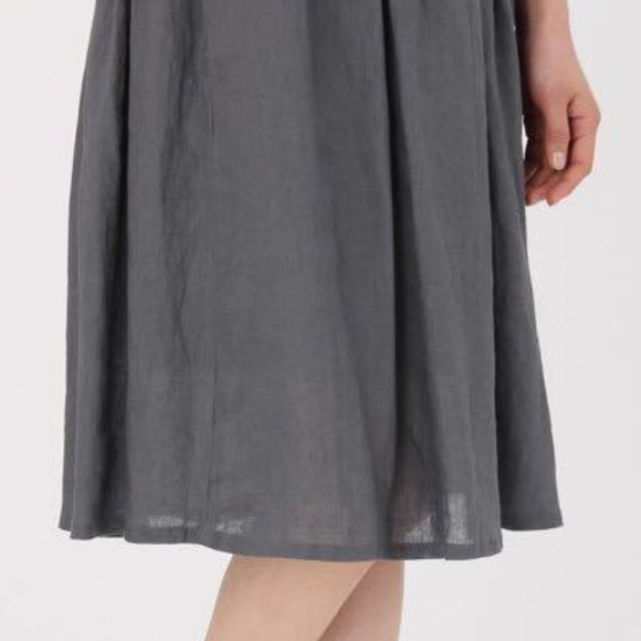 Muji Linen Skirt Grey Size Medium - Picture 4 of 10